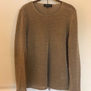 Jones New York open weave rolled hem sweater XL